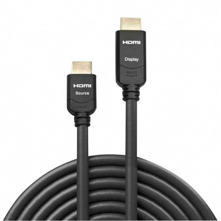 Imagine Cablu HDMI cu Ethernet activ 4K T-T 15m, Lindy L41346