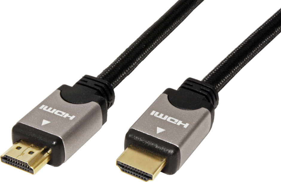 Imagine Cablu HDMI High Speed + Ethernet T-T 2m Negru/argintiu, Roline 11.04.5851-1