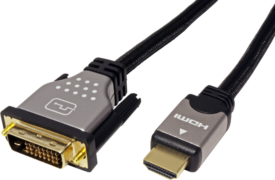 Imagine Cablu HDMI la DVI-D 24+1 pini T-T 1m, Roline 11.04.5870-1