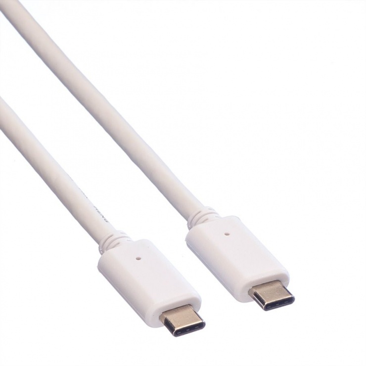 Imagine Cablu USB 3.1 tip C T-T cu alimentare (PD) 20V5A 0.5m alb, Value 11.99.9050