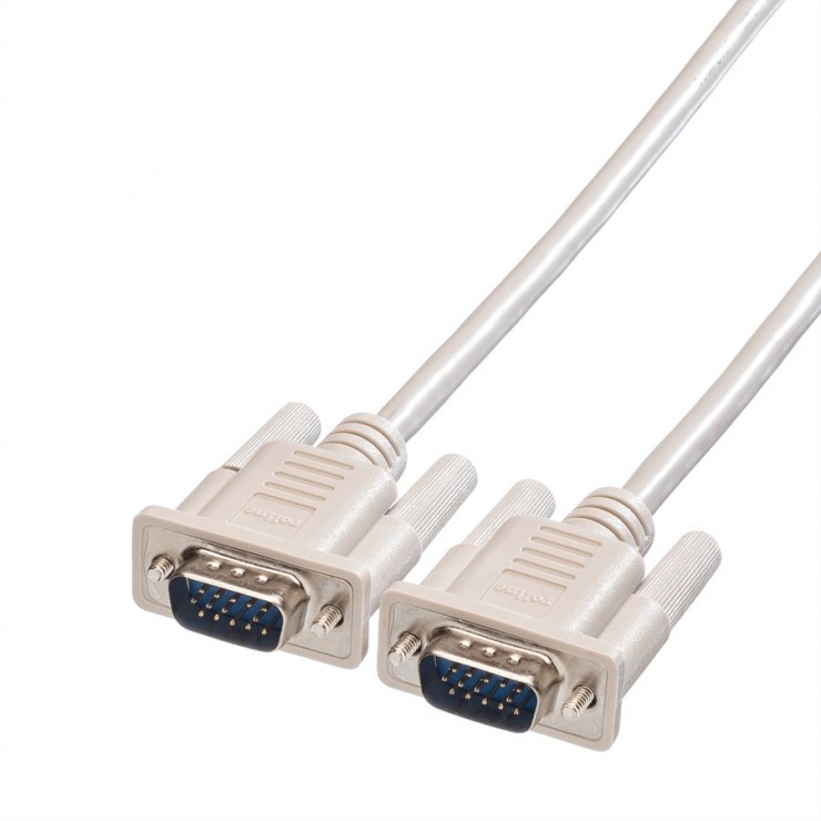 Imagine Cablu date monitor VGA T-T 14 pini 1.8m Gri, ROLINE 11.01.6618