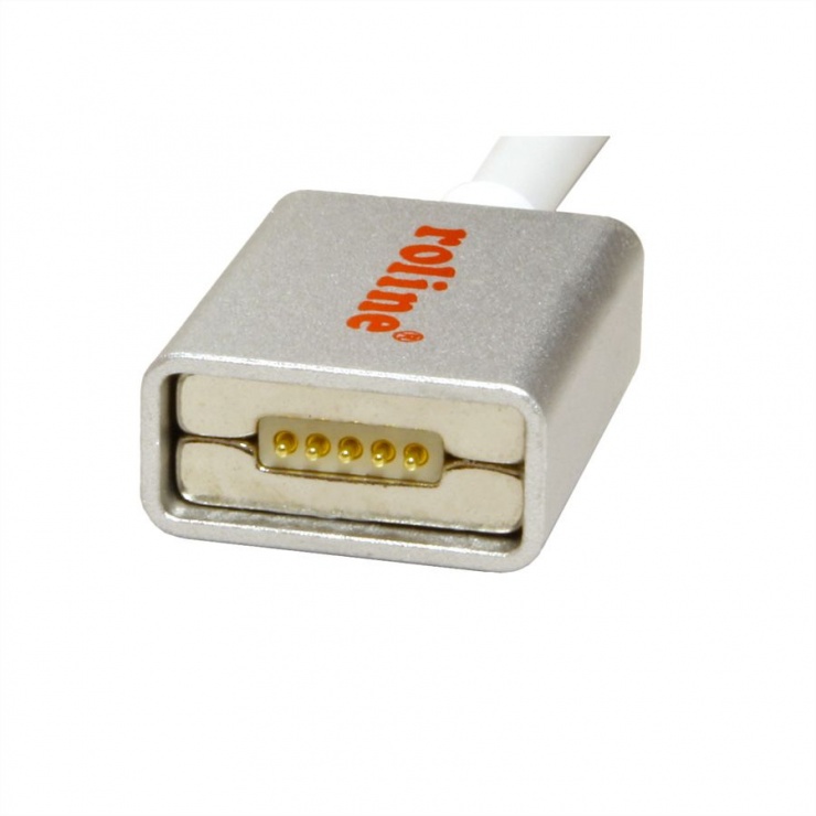 Imagine Cablu USB 2.0 la micro USB-B magnetic 1m Alb, Roline 11.02.8312-5