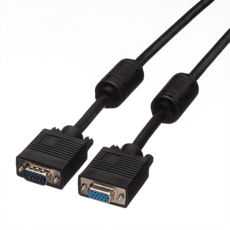Imagine Cablu prelungitor VGA High Quality T-M ecranat + ecranat 30m, Roline 11.04.5380