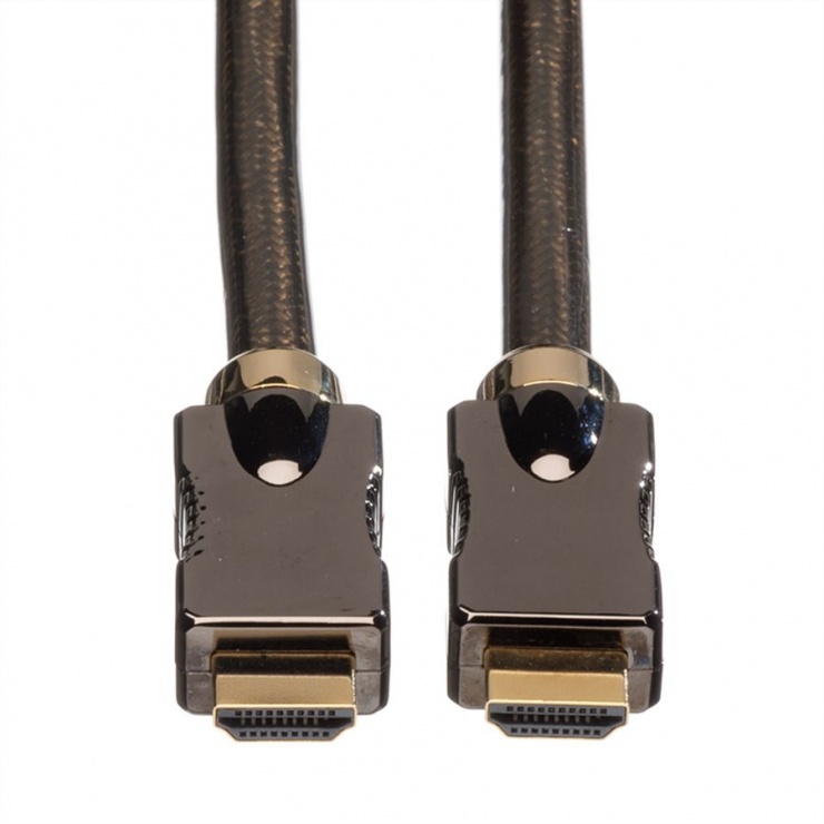 Imagine Cablu HDMI Ultra HD 4K cu Ethernet v2.0 T-T 1m, Roline 11.04.5680-3