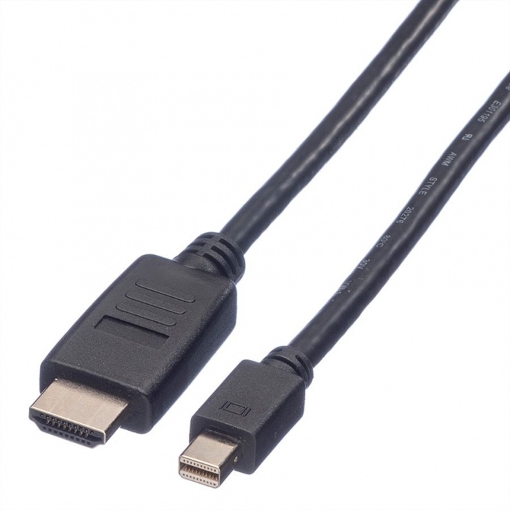 Imagine Cablu Mini Displayport la HDMI Full HD T-T 2m Negru, Value 11.99.5791