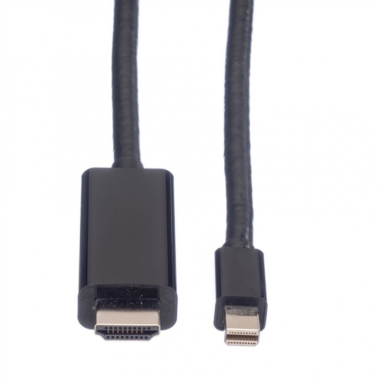 Imagine Cablu Mini Displayport la HDMI UHD 4K T-T 2m negru, Value 11.99.5796-1