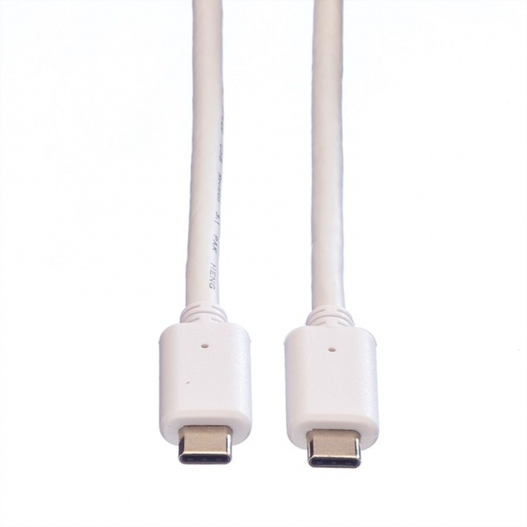 Imagine Cablu USB 3.1 tip C T-T cu alimentare (PD) 20V5A 0.5m alb, Value 11.99.9050-1