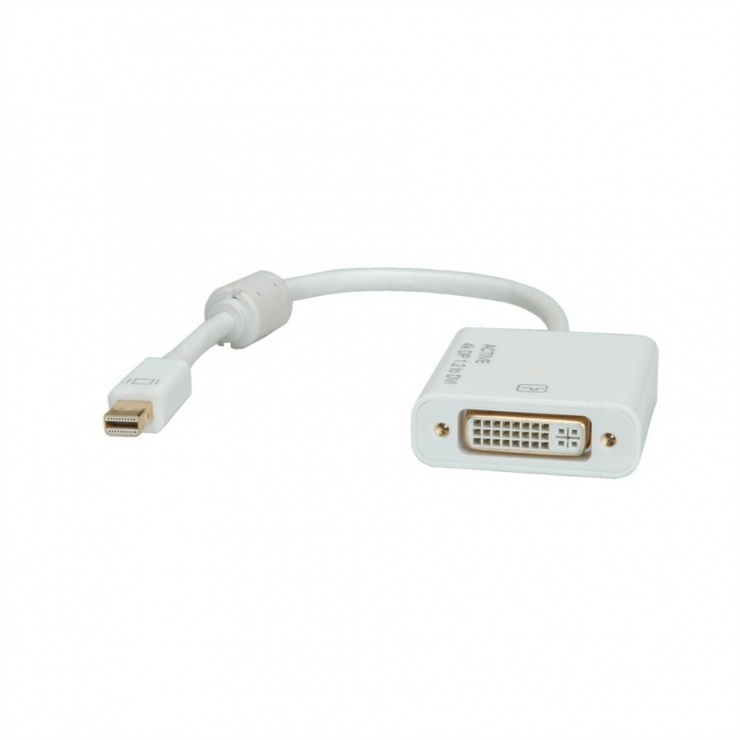 Imagine Adaptor Mini Displayport la DVI 4K T-M alb, Roline 12.03.3137
