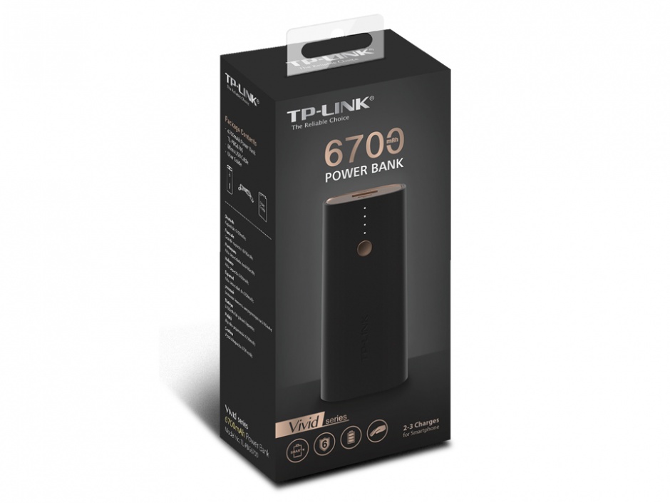 Imagine Baterie Externa Vivid Ultra-compact 6700 mAh, TP-Link TL-PBG6700 