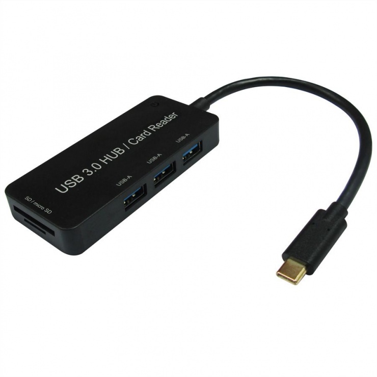 Imagine Hub USB 3.1 tip C la 3 x USB-A + slot SD/Micro SD, Value 15.99.6252 