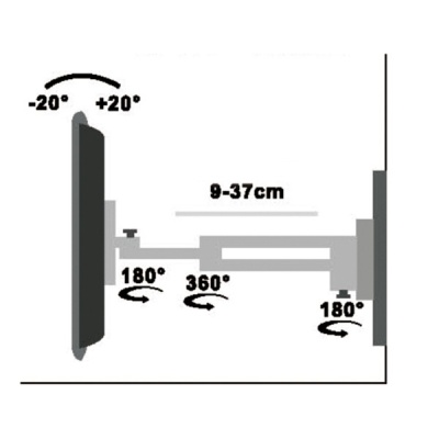 Imagine Suport monitor/LCD pentru perete 38-55 cm, Value 17.99.1130