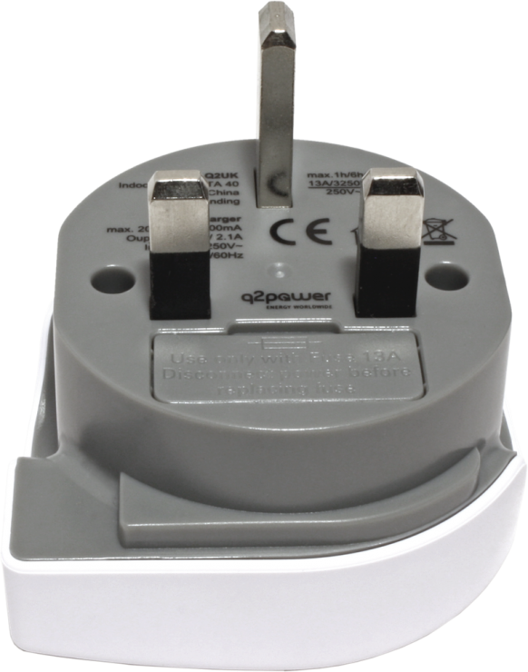 Imagine Adaptor World (EU, USA, UK) la UK + 1 x USB 2.1A, Q2POWER 19.07.1577