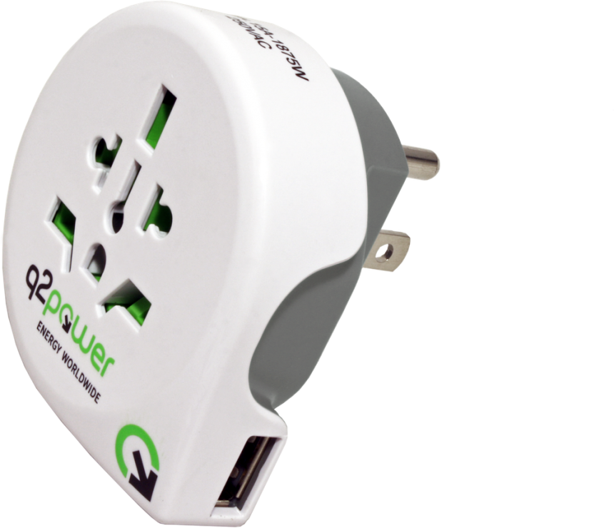 Imagine Adaptor World (EU, USA, UK) la USA + 1 x USB 2.1A, Q2POWER 19.07.1578