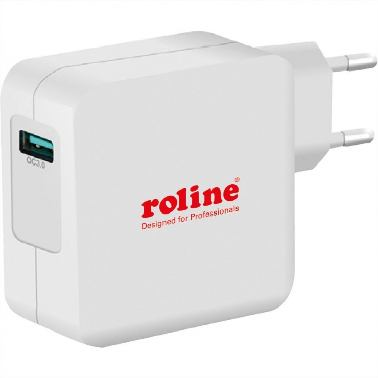 Imagine Incarcator priza 1 x USB Quick/Fast Charge 3.0 (incarcare rapida), Roline 19.11.1024