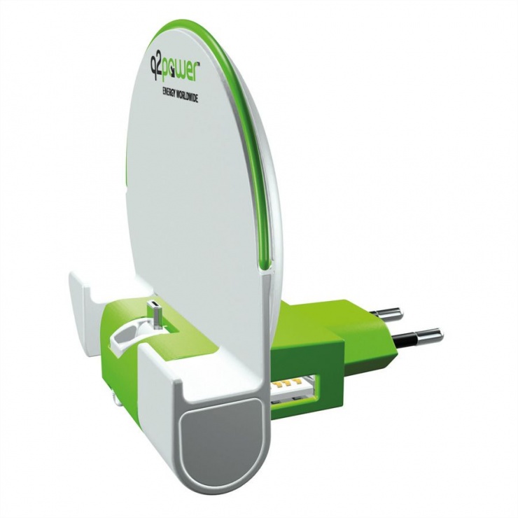 Imagine Dock & Incarcator priza cu micro USB 2.1A, Q2POWER 19.07.1594