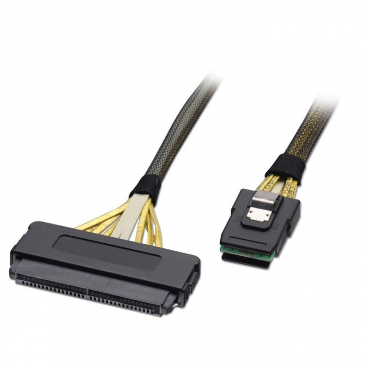 Imagine Cablu mini SAS 36 pini SFF 8087 la SAS 32 pini SFF 8484 1m, Lindy L33536