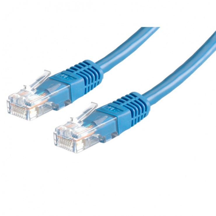 Imagine Cablu retea UTP Cat.6, albastru, 0.5m, Value 21.99.1524