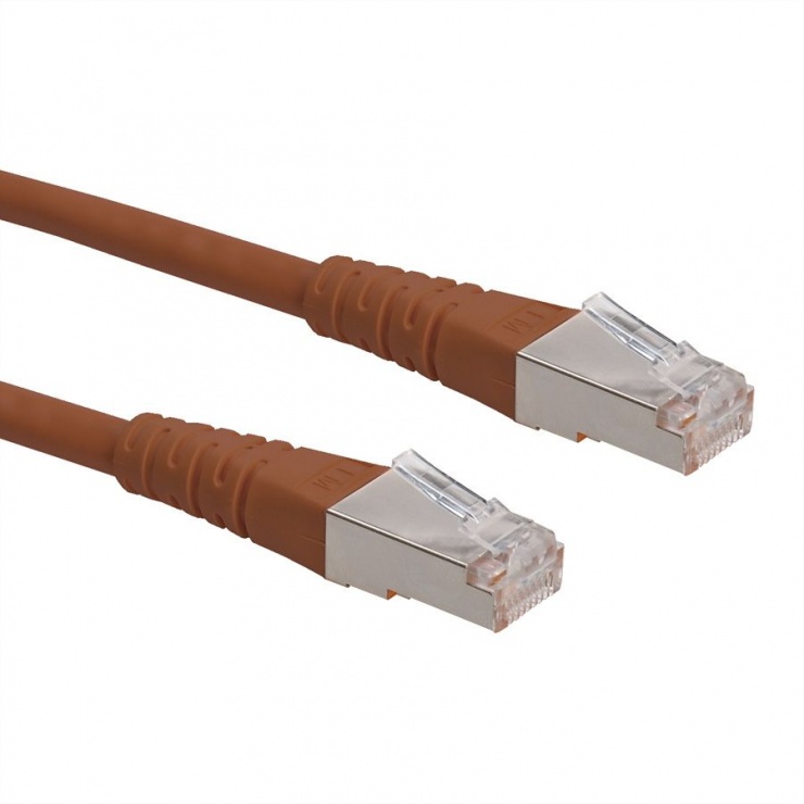 Imagine Cablu de retea SFTP cat 6 0.5m Maro, Roline 21.15.1328