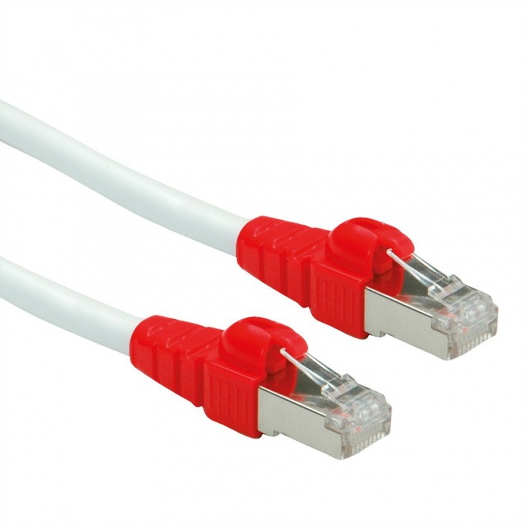 Imagine Cablu de retea EASY SFTP cat. 6A Alb 0.5m, Roline 21.15.2471