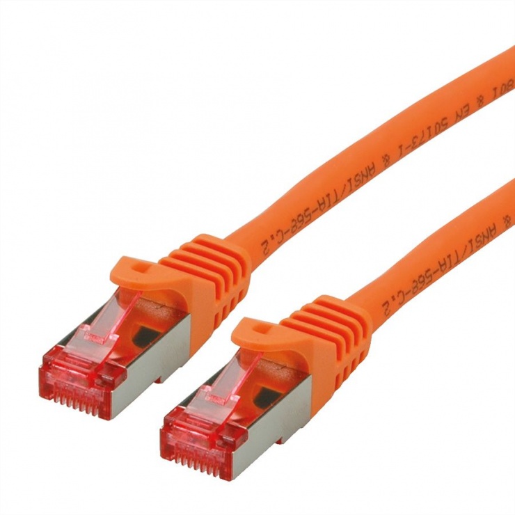 Imagine Cablu de retea SFTP cat 6 Component Level LSOH orange 0.3m, Roline 21.15.2958