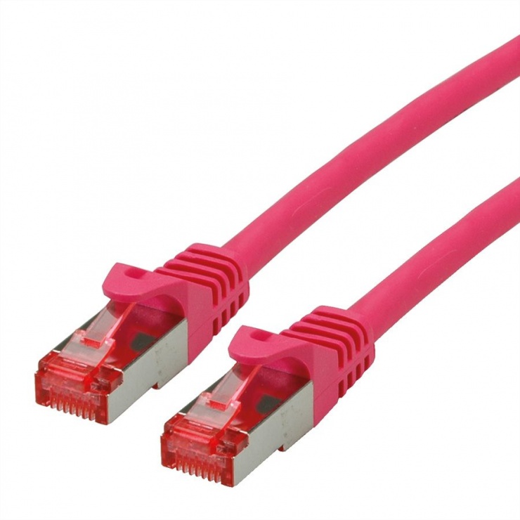Imagine Cablu de retea SFTP cat 6 Component Level LSOH roz 0.5m, Roline 21.15.2690