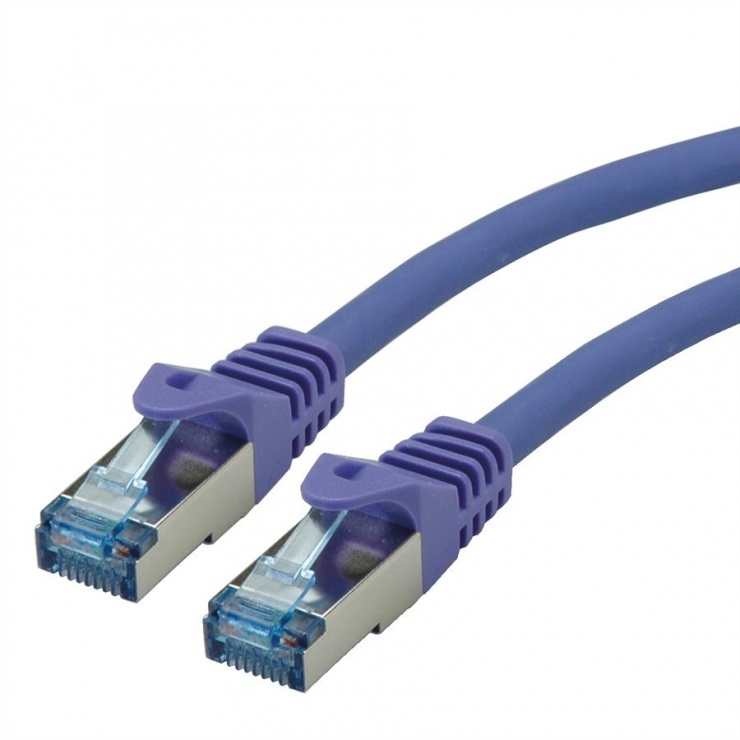 Imagine Cablu de retea S/FTP Cat.6A, Component Level, LSOH mov 5m, Roline 21.15.2935
