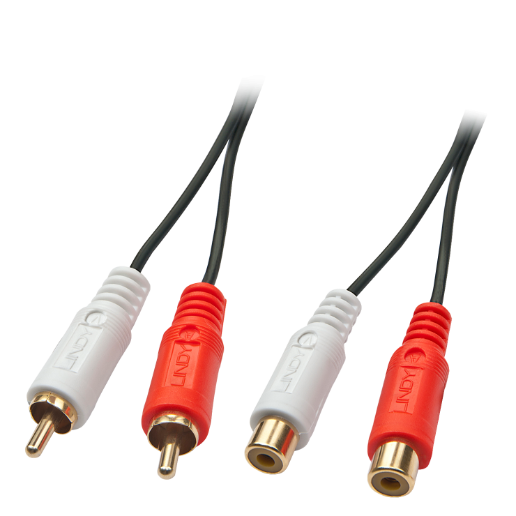 Imagine Cablu prelungitor 2 x RCA T-M 2m, Lindy L35671