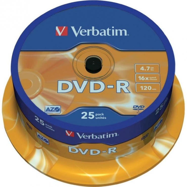 Imagine DVD-R Verbatim Matt Silver SL 16X 4.7GB 25 buc