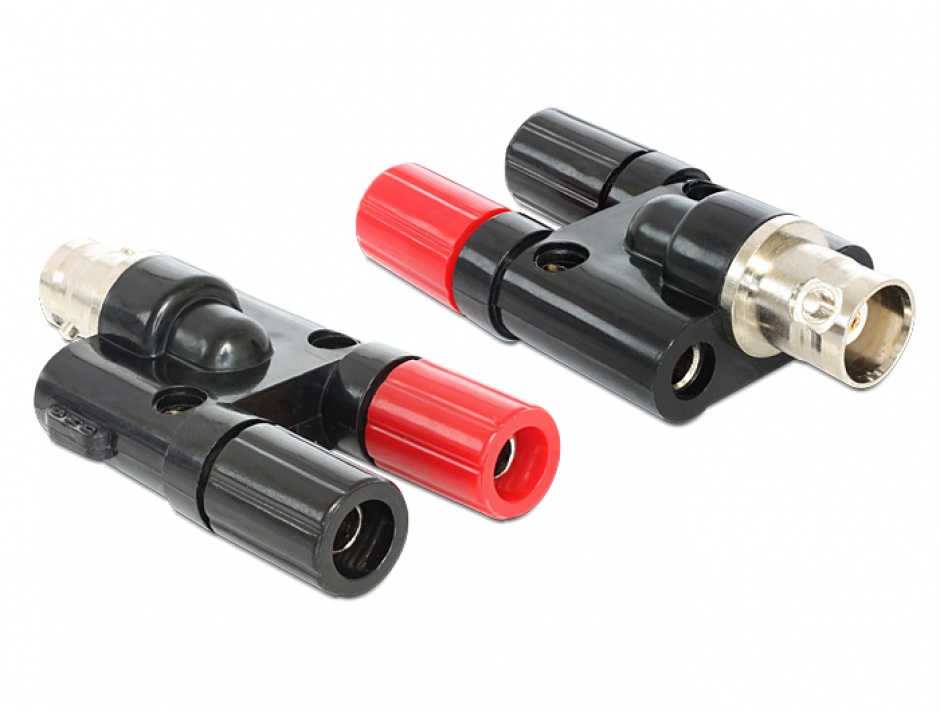 Imagine Adaptor BNC mama la 2 x 4 mm Binding post (banana mama), Delock 88575