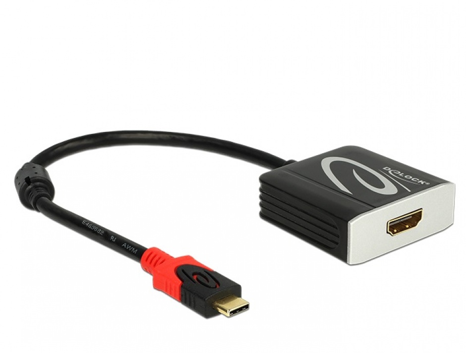 Imagine Adaptor USB tip C la HDMI T-M 4K 30 Hz (DP Alt Mode), Delock 62729