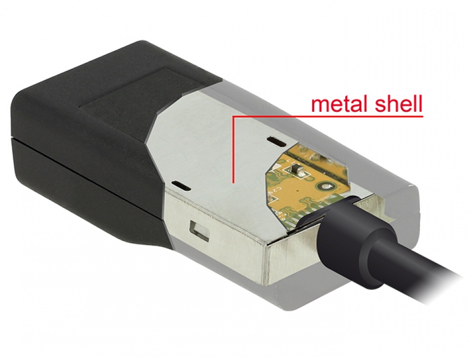 Imagine Adaptor USB tip C la HDMI (DP Alt Mode) 4K 30 Hz T-M Negru, Delock 62795