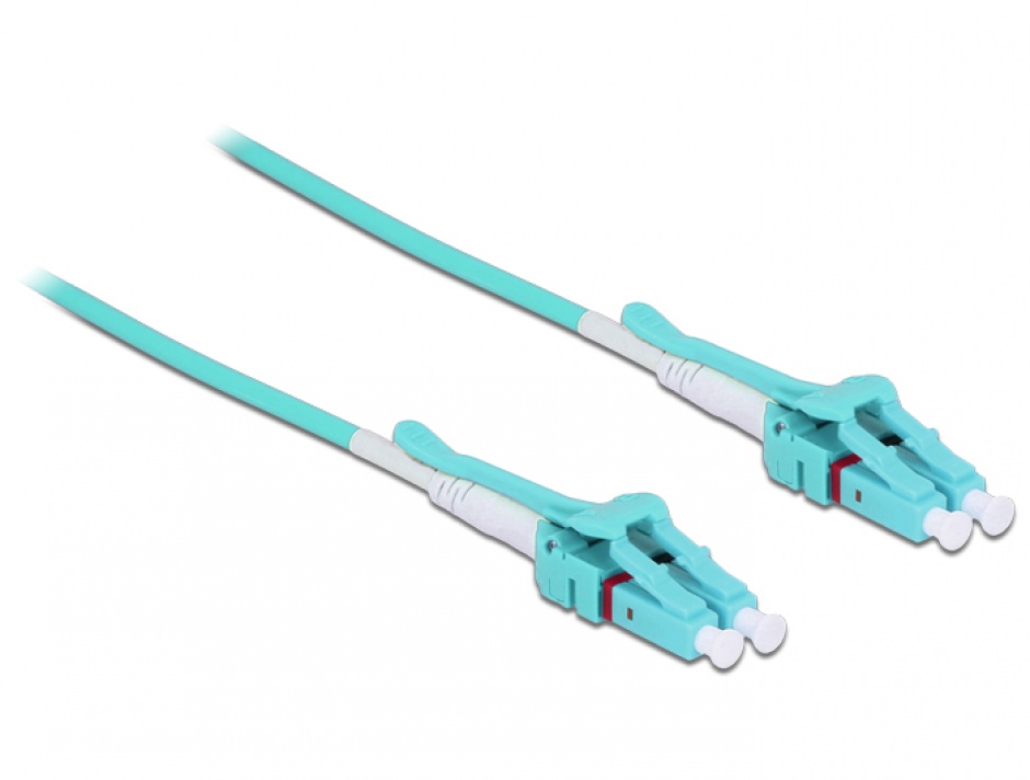 Imagine Cablu fibra optica LC - LC Multimode OM3 Uniboot 2m, Delock 85128