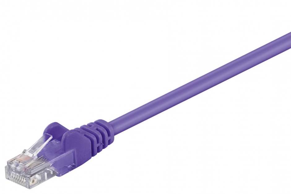 Imagine Cablu de retea UTP cat 5e 0.5m Mov, Goobay W95216