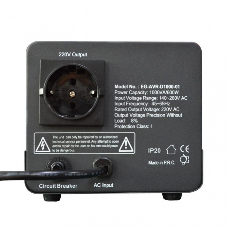 Imagine AVR 1000VA 1 x Schuko socket, GEMBIRD EG-AVR-D1000-01