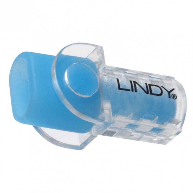 Imagine Kit de protectie pentru interfata Lightning + USB-A Bleu, Lindy L31389-2