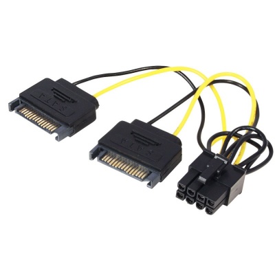 Imagine Cablu de alimentare PCI Express 8 pini la 2 x SATA, Lindy L33860