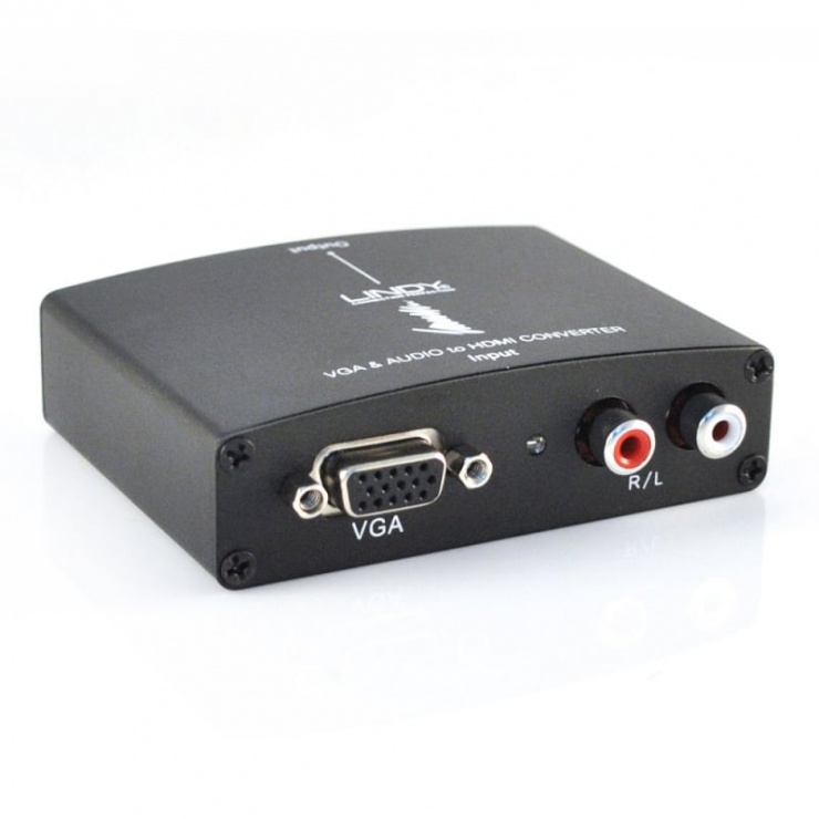 Imagine Convertor VGA la HDMI cu audio 1080p, Lindy L38165