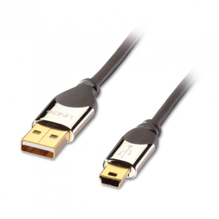 Imagine Cablu USB 2.0 la mini USB-B 7.5m, Lindy L41592