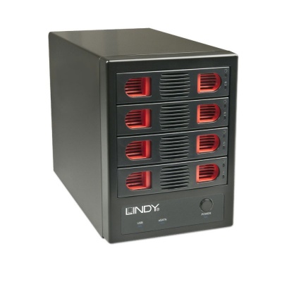 Imagine Rack extern pentru 4 x HDD SATA 3.5" pe USB 3.0 & eSATA, Lindy L43124