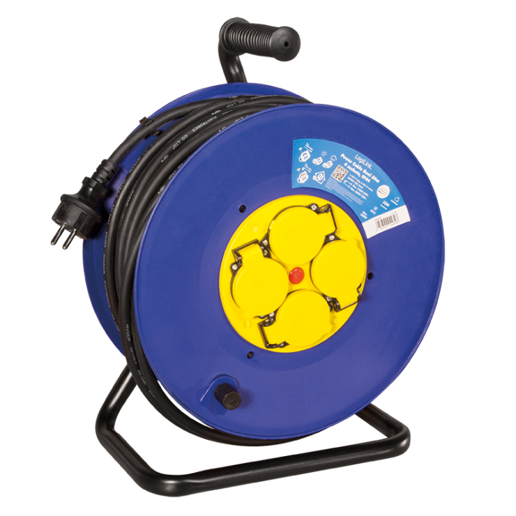 Imagine Prelungitor cablu alimentare cu 4 prize Schuko uz interior/exterior IP44 50m, Logilink LPS503