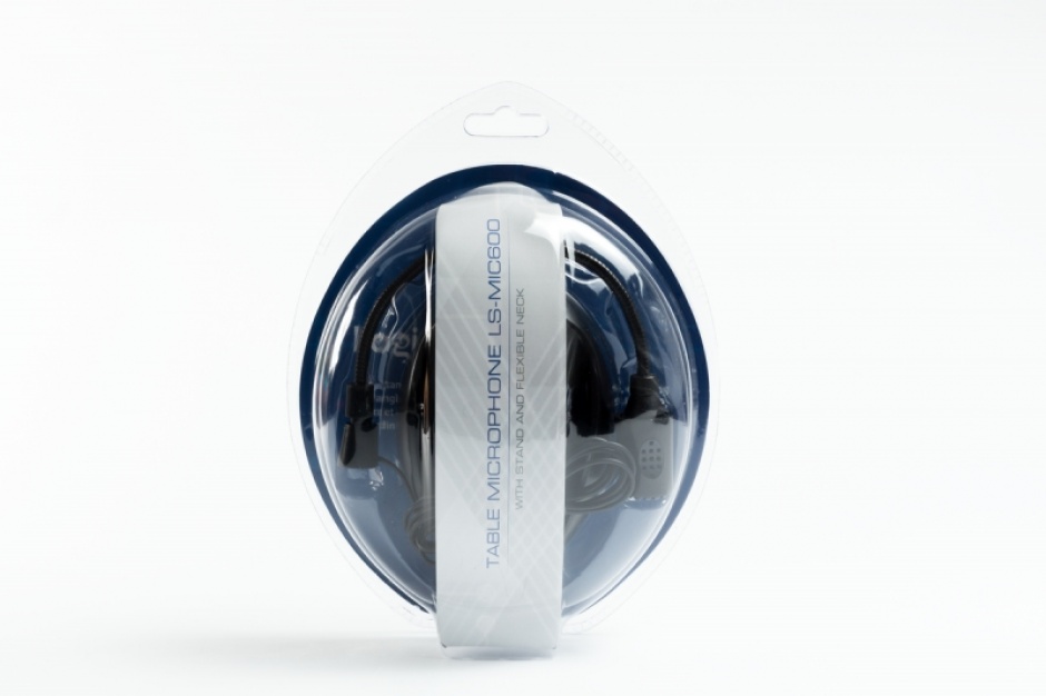 Imagine Microfon jack stereo 3.5mm negru, LogiStep LS-MIC600