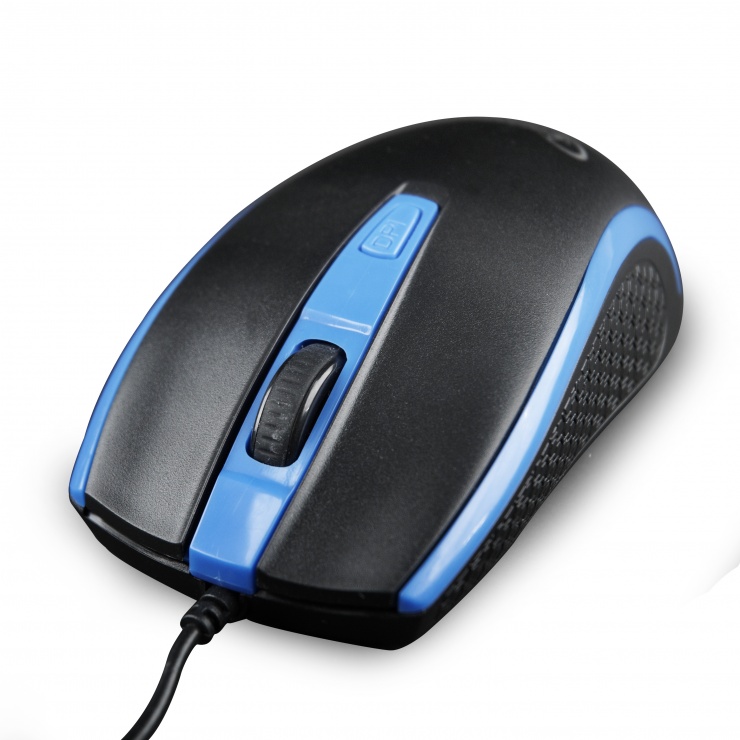 Imagine Mouse USB OPTIC black&blue, Gembird MUS-104-B