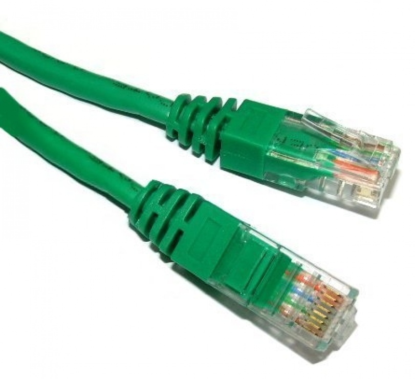 Imagine Cablu de retea UTP cat 5e 2m Verde, Spacer SP-PT-CAT5-2M-G