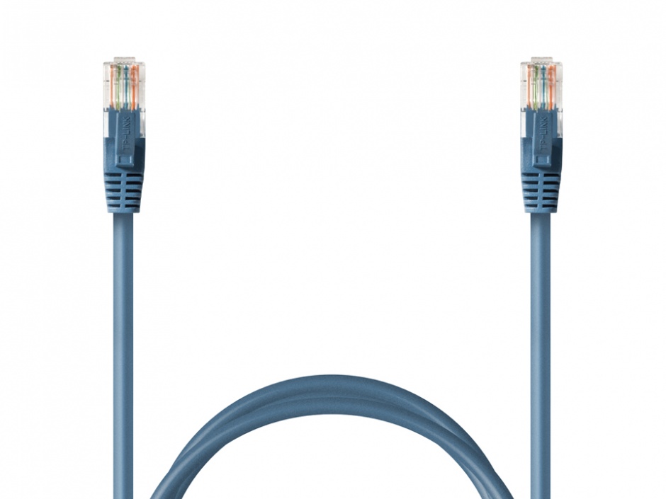 Imagine Cablu de retea cat.5e UTP 5m Bleu cupru, TP-LINK TL-EC505EM