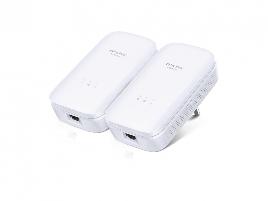 Imagine Kit Adaptor Powerline AV1200, priza AC, Gigabit, TP-LINK TL-PA8010KIT