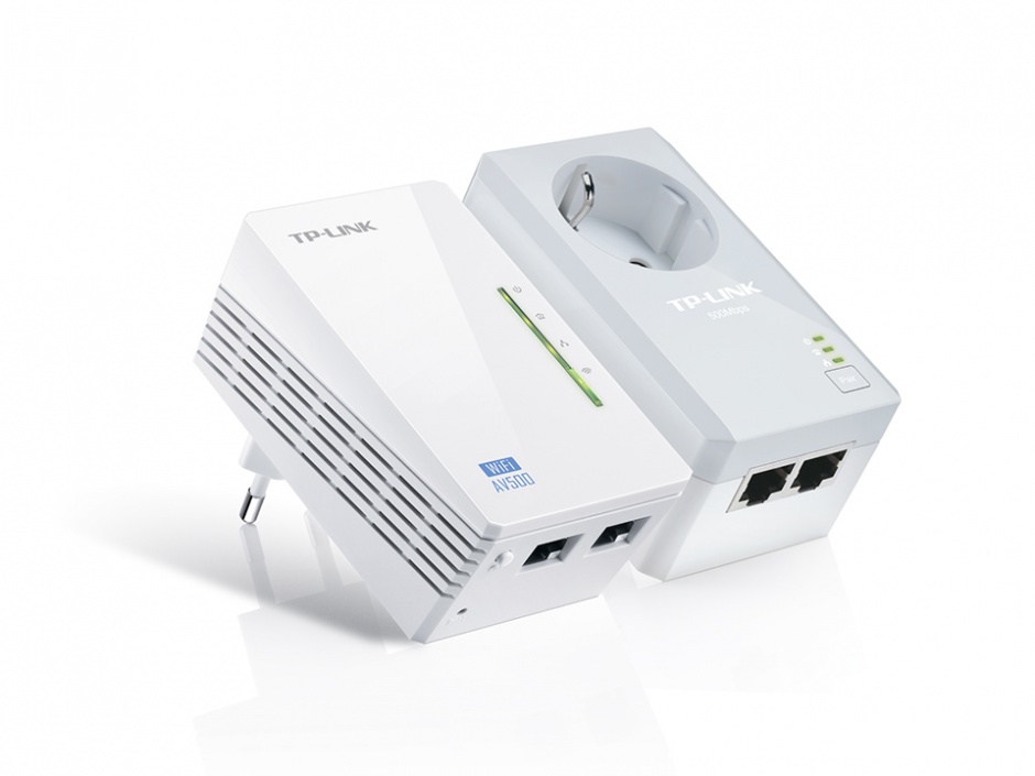 Imagine AV500 Powerline Universal WiFi Range Extender 2 Ethernet Ports Starter Kit
