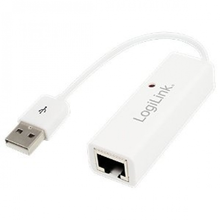 Imagine Adaptor USB 2.0 la LAN RJ45, Logilink UA0144A