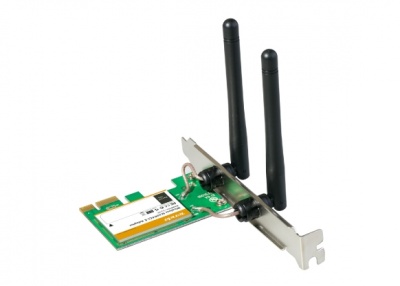 Imagine Placa retea PCI-E wireless N 300Mbps, 2 antene fixe, TENDA W322E