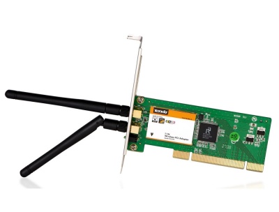 Imagine Placa de retea Wireless N 300Mbps PCI, 2x antene detasabile, Tenda W322P+