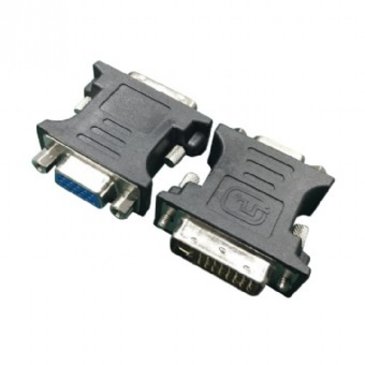 Imagine Adaptor DVI-I Dual Link 24+5 pini la VGA T-M Negru, Gembird A-DVI-VGA-BK